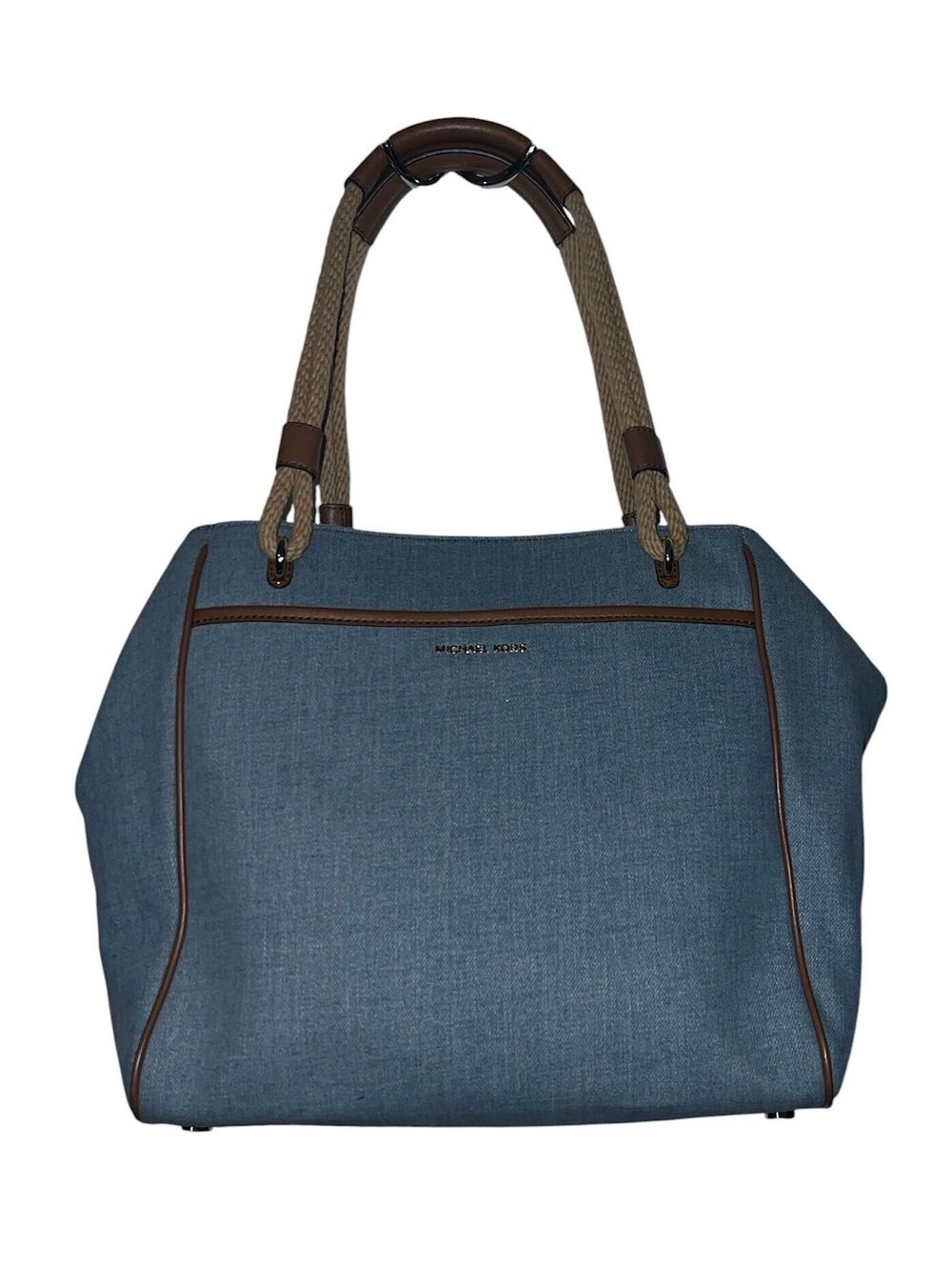MK77. Michael Kors Talia Large Grab Bag Tote - Washed Denim